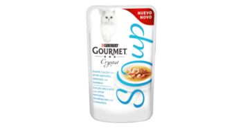 Purina lanza la primera sopa para gatos: Gourmet Crystal Soup